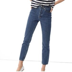 Everlane 90s Cheeky Jean Deep Atlantic High Rise Organic Cotton 25 ANKLE Reg